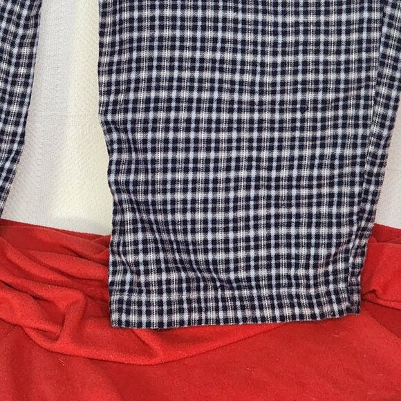 Cherokee Black Grey Blue Plaid Ltwt Cotton Button Fly Drawstring Sleep Pant Sz L - Picture 8 of 16